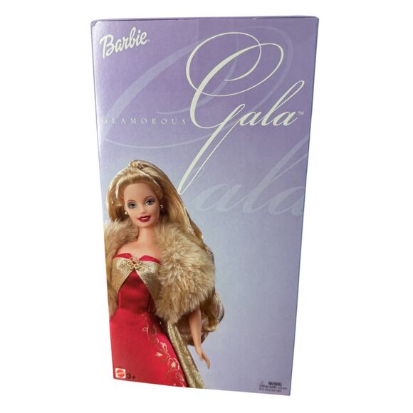 Glamorous Gala 2003 Barbie in Red & Gold Evening Gown (NRFB) Mattel #B2722 MINT - Picture 3 of 9